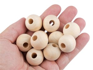 Dřevěné korálky nelakované Ø25 mm