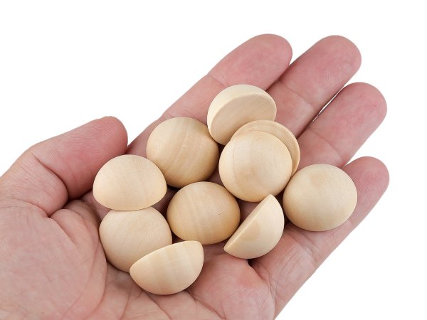Dřevěné polokoule bez dírek Ø25 mm