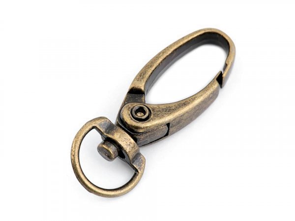Kovová karabina otočná, průvlek 10 mm