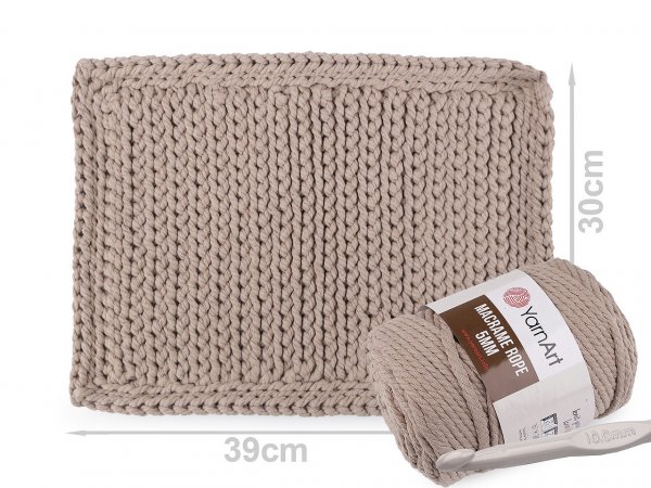 Pletací příze Macrame Rope Ø5 mm 500 g rozčesávací