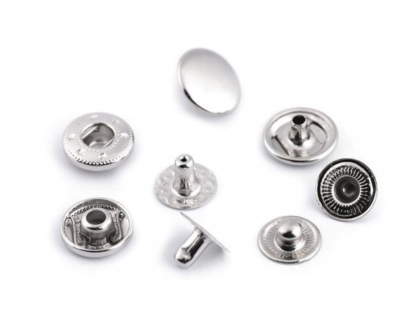 Knoflíky stiskací s pérkem Ø12 mm na středně silné látky