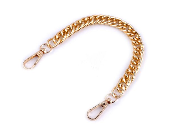 Řetízek / ucho na kabelku s karabinou délka 25 cm