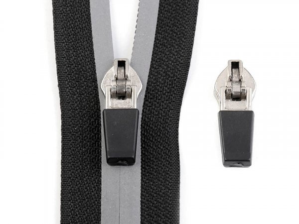 Jezdec ke spirálovým reflexním zipům No 5 semi-autolock