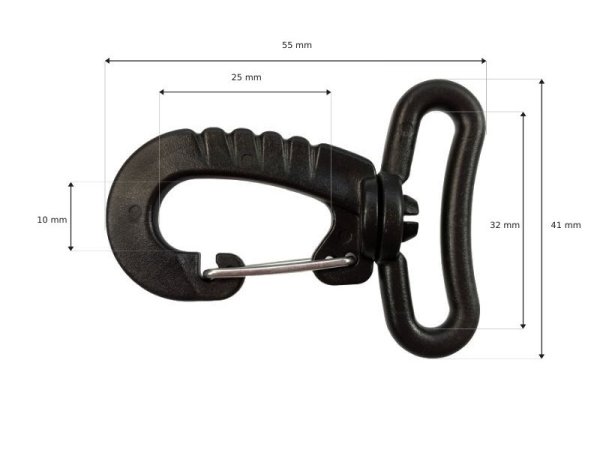 Karabina plastová 32 mm otočná BREX