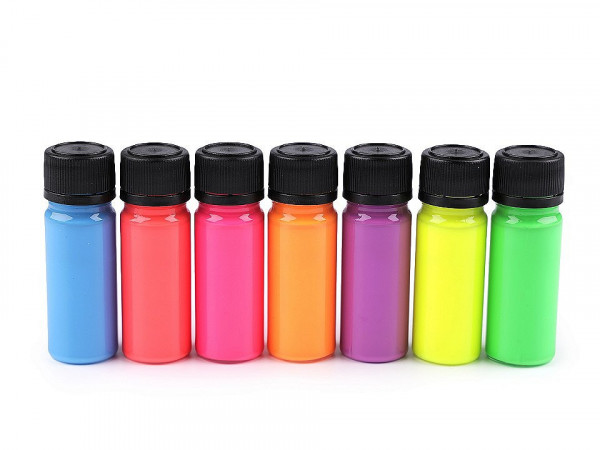 Sada barev na textil Art e Miss; na světlý textil, svítící ve tmě, neon, sada 7 barev x 12 g