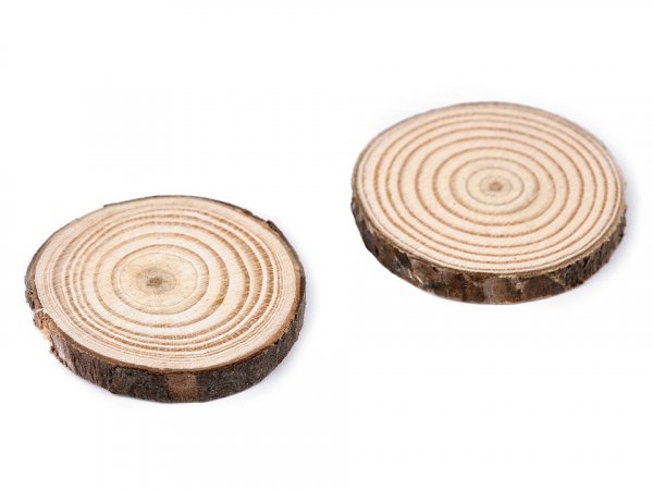 Přírodní dřevěné kolečko k domalování Ø2,5-4,5 cm
