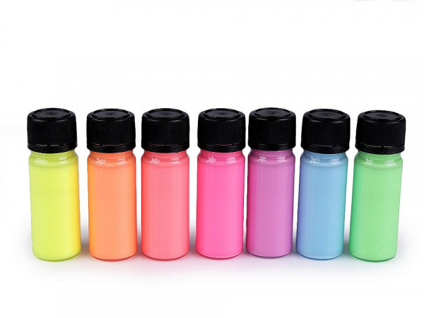 Sada barev na textil Art e Miss; na světlý textil, svítící ve tmě, neon, sada 7 barev x 12 g