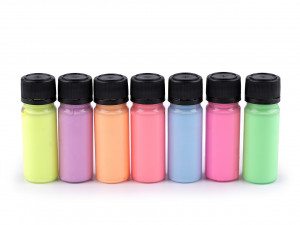 Sada barev na textil Art e Miss; na tmavý textil, neon, metalický, sada 7 barev x 12 g