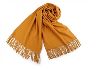Šátek / šála typu pashmina s třásněmi 70x180 cm