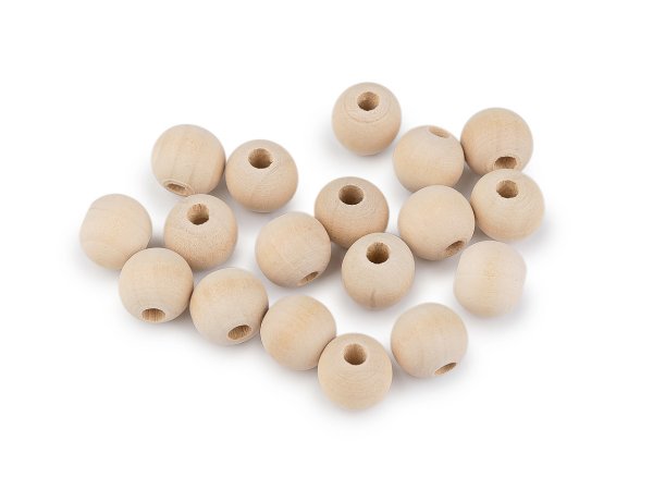 Dřevěné korálky nelakované Ø14 mm