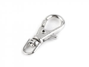 Kovová karabinka otočná, průvlek 4 mm