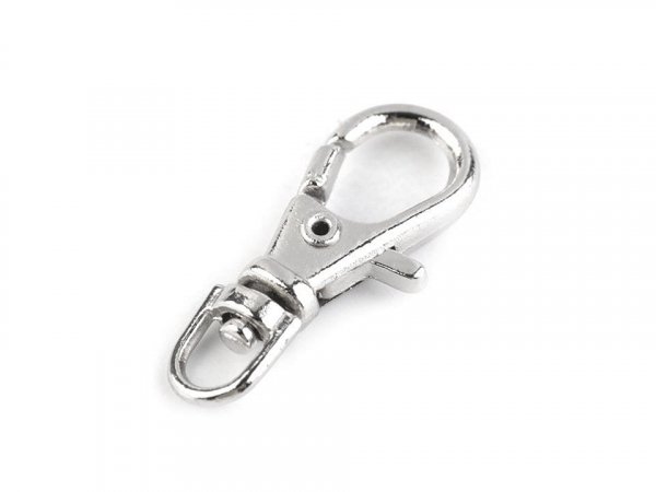 Kovová karabinka otočná, průvlek 4 mm