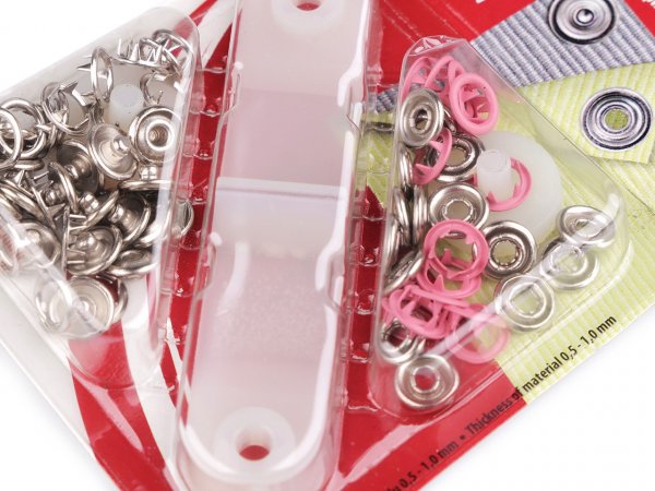 Knoflíky stiskací Roland Baby Ø10 mm na slabé látky, barevný lak