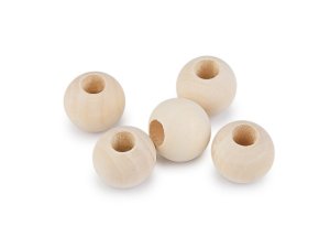 Dřevěné korálky nelakované Ø25 mm