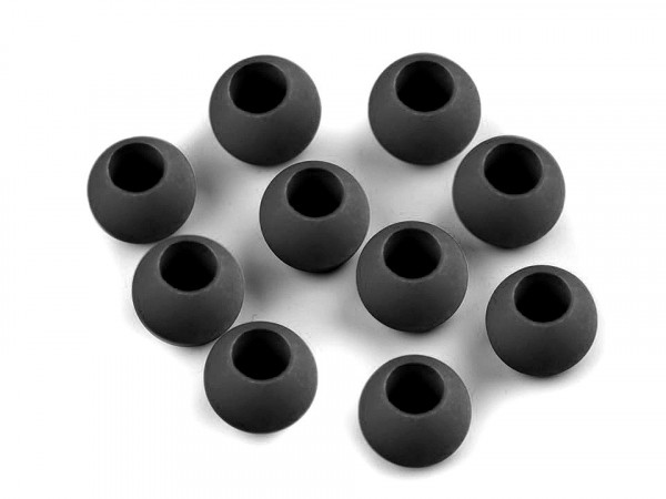 Plastové korálky matné s velkým průvlekem 10x12 mm