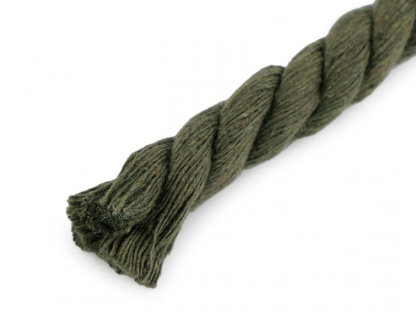 Bavlněná šňůra kroucená Ø12 mm, návin 10 m, macrame