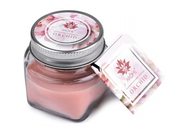 Malá vonná svíčka ve skle s jmenovkou 28 g Fruit, Floral