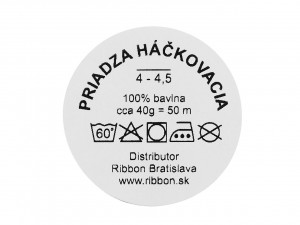Bavlněná příze macrame / háčkovací 40 g rozčesávací