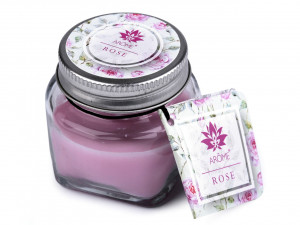 Malá vonná svíčka ve skle s jmenovkou 28 g Fruit, Floral