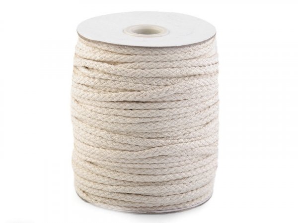 Bavlněná oděvní šňůra splétaná Ø5 mm