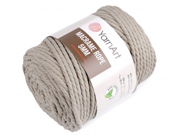 Pletací příze Macrame Rope Ø5 mm 500 g rozčesávací