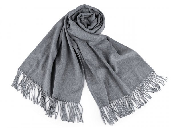 Šátek / šála typu pashmina s třásněmi 70x180 cm