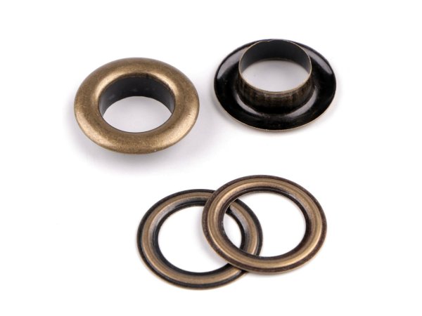 Průchodky s podložkou vnitřní Ø12 mm / vnější Ø21 mm lesklé