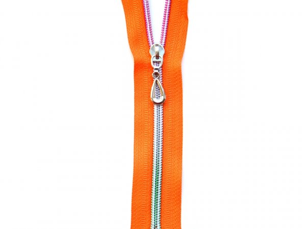 Duhový zip spirálový No 5 metráž oranžová