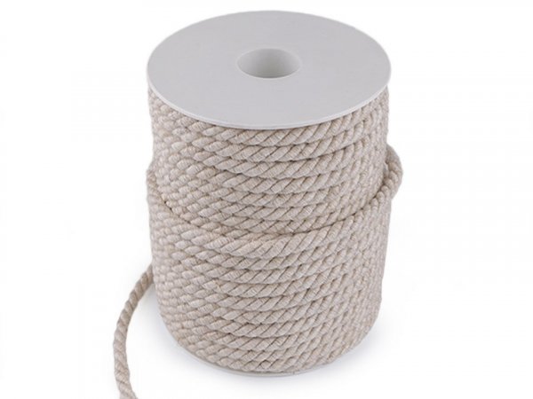 Kroucená šňůra s žíhaným efektem Ø6 mm macrame