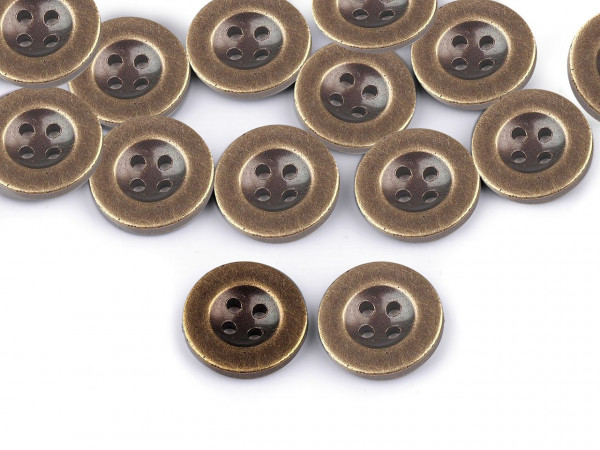 Knoflík imitace kovu velikost 24"