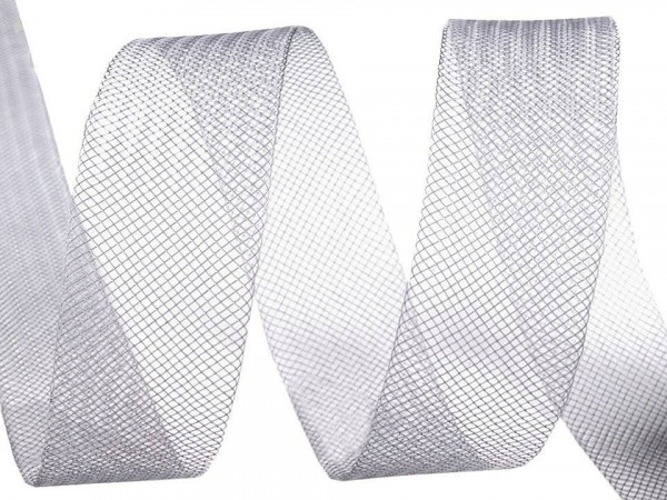 Modistická krinolína na vyztužení šatů a výrobu fascinátorů šíře 25 mm