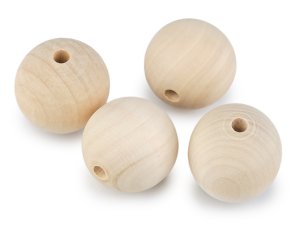 Velké dřevěné korále nelakované Ø40 mm
