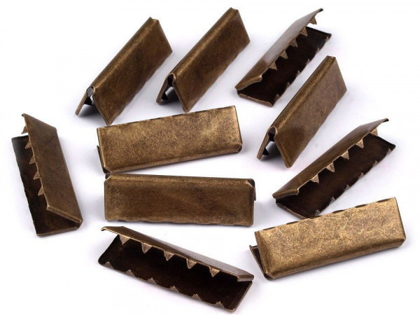 Kovová koncovka na plochou šňůru šíře 40 mm
