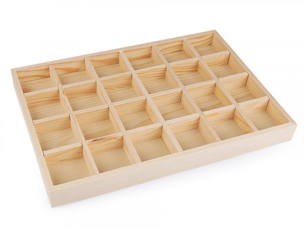 Dřevěné plato / organizér 24x35 cm