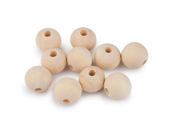 Dřevěné korálky nelakované Ø20 mm
