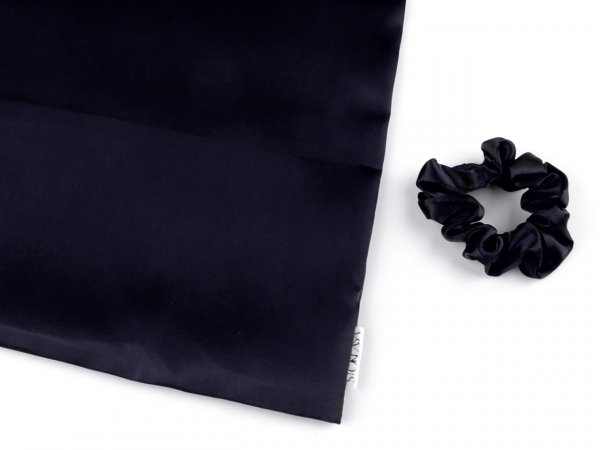 Saténová Beauty sada na spaní, povlak a scrunchie gumička