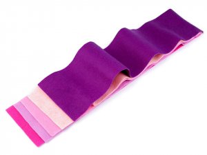 Barevná sada dekorativních filců / plstí soft 10x45 cm