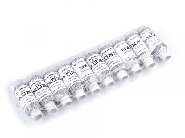 Nitě reflexní připlétací pevné 50 m