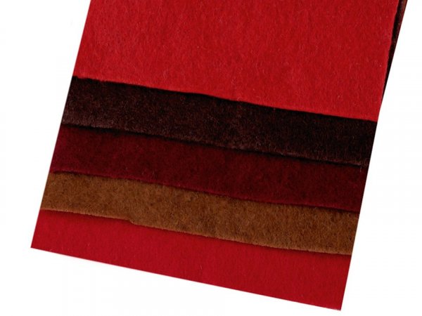 Barevná sada dekorativních filců / plstí soft 10x45 cm