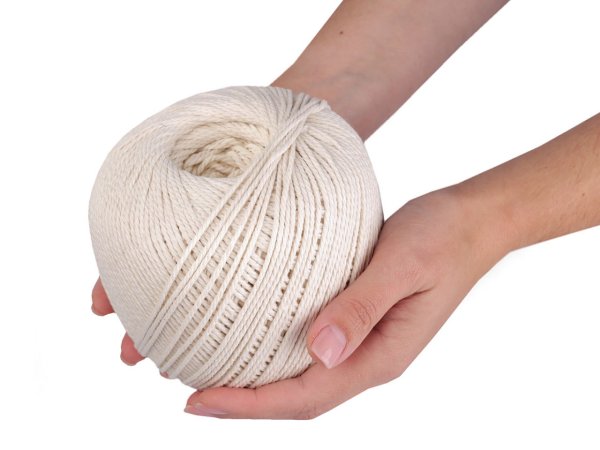 Bavlněná příze macrame Ø2 mm rozčesávací