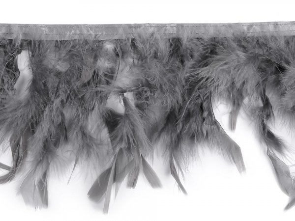 Prýmek - krůtí peří 5-9 cm