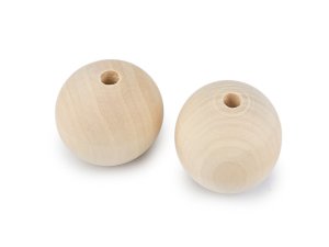 Velké dřevěné korále nelakované Ø40 mm