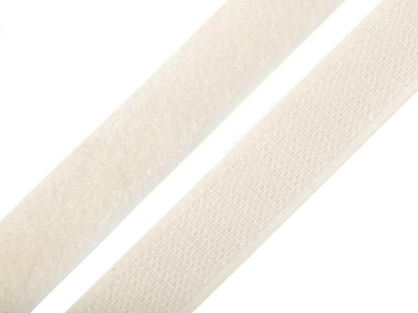 Suchý zip háček + plyš šíře 20 mm krémový PES/PA