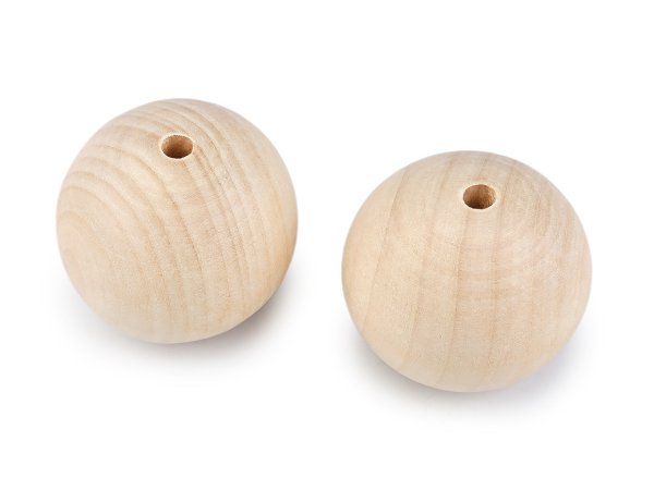 Dřevěné korále nelakované Ø45 mm