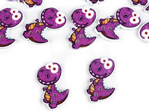 Dřevěný dekorační knoflík ptáček