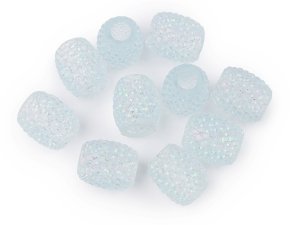 Plastové korálky s velkým průvlekem 13x15 mm