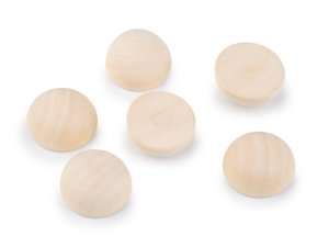 Dřevěné polokoule bez dírek Ø30 mm