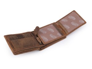 Pánská peněženka kožená pro myslivce, rybáře, motorkáře 9,5x12 cm