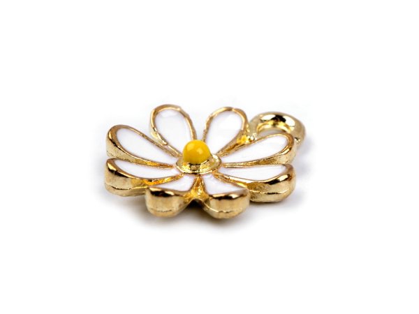 Kovový přívěsek / taháček na zip květ Ø12 mm