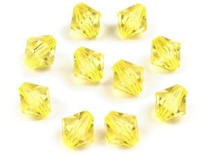 Plastové korálky cínovky / sluníčko 8x8 mm